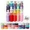 50Pcs Bobbins Sewing Threads Kit 25 Colors 500 Yards Sewing Polyester Thread Spools with 25Pcs Same Color Prewound Bobbins for Hand Sewing DIY Emergency Travel Sewing Machine Use